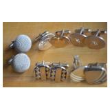(5) Vtg Pairs Men's Cufflinks w/ Goldtone Swank,