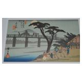 Utagawa Hiroshige Nagakubo Station no 28 Framed