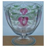 Orrefors Sweden Maja Footed Crystal Bowl by Eva