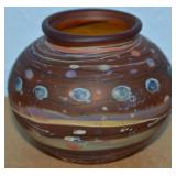 Joshua Rodine Pink Rooster Art Glass 2013 Small