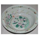 Chinese Export Famille Rose Porcelain Basin Birds