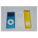 (2) Apple iPods Shuffle in Case & Blue 2nd Gen 4gb