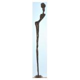 37.75t Brutalist African Tribal Bronze Statue on