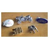 (5) Vtg Men's Transpo Related Tie Bars/Pins w/Mack