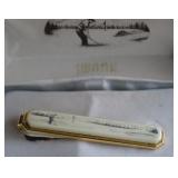 Vtg Swank Goldtone Scrimshaw Golf Motif Tie Bar