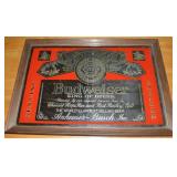 Vtg Beeco Mfg Anheuser Busch Budweiser Bar Mirror