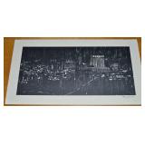 M Meisel Signed '67 Abstract Cityscape Fine Art
