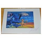 Jeff Leedy Signed 2001 'P-Mail..' Dog Fine Art