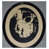 Antique German Scherenschnitte Paper Silhouette