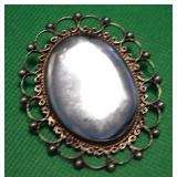 Vtg TAXCO Mex 925 Sterling Light Blue Cabachon