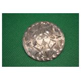 Vtg Mex MZ-11 DF Sterling Silver Etcherd Disc