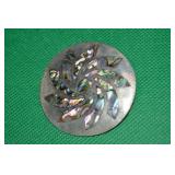 Vtg Mex JPM Sterling Silver Mother of Pearl Inlay