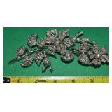 Giant Joan Rivers Silvertone Crystal Flower Brooch