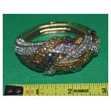 Contempo Goldtone Heavy Cuff Bracelet w/Over-