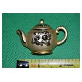 Vintage AJC Goldtone Teapot Brooch