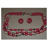 Vtg Hong Kong Beaded Adjustable Necklace