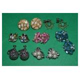 (7) Vintage Screwback / Clip Earring Pairs