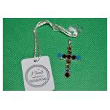J Francis Multicolor Swarovski Crystal Cross