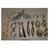 Collection of Goldtone Pierced Earring Pairs