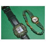 (2) Ladies Watch Lot: LaVintage Green RS + Cardini