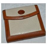 Vtg Dooney & Bouke British Tan Leather Tri-Fold