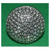 316L Stainless Steel Large Dome Ring Size 8