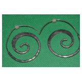 ATI 925 Sterling Swirled Hammered Pierced