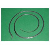 Vtg 925 Sterling Herringbone Chain Necklace 24"