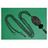 Vintage Chinese Cloisonne Bead Pendant Necklace