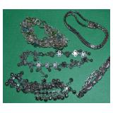 (5) contempo Silvertone Bracelets