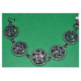 Vtg Sarah Coventry Northern Lights Carnival Glass