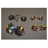 (4) Vintage Clip & Screwback Earring Pairs