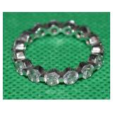 925 Sterling Austrian Crystal Ring Size 8