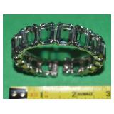 Vtg Swarovski Crystal Cuff Bracelet