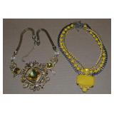 (2) Contempo Chunky Statement Necklaces
