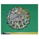 Vintage AB Crystal Round Brooch