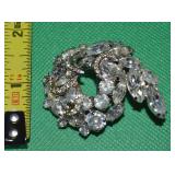 Vintage Weiss Clear Rhinestone Brooch *Missing
