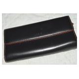 Lodis Black & Red Leather Folding Wallet