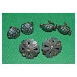 (3) Vtg 925 Sterling Mother of Pearl/Turquoise