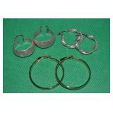 (3) 925 Sterling Earring Pairs incl Vermeil Jacmel