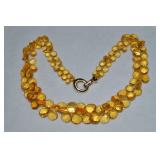 Stauer 925 Sterling Vermeil Citrine Necklace 15"