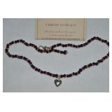 Sundance 925 Sterling L/Amour Garnet Necklace