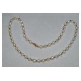 Danbury Mint 14k Gold Clasp & Beads Pearl Necklace