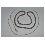 (2) 925 Sterling Chains w/ 18" & 17" Byzantine