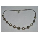 Brighton Silvertone & Gold Accented Bead Necklace