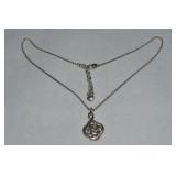 Brighton Silvertone Celtic Knot Pendant Necklace