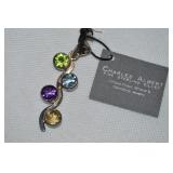 Charles Albert 925 Sterling Multi Gemstone Pendant