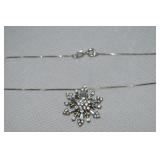ADI 925 Sterling Thai CZ Snowflake Pendant
