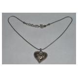 Brighton Silvertone Heart Pendant Necklace
