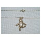 925 Sterling Articulated Teddy Bear Pendant